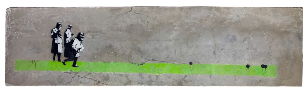 Das Banksy-Kunstwerk mit dem Titel „Bomb Middle England“.