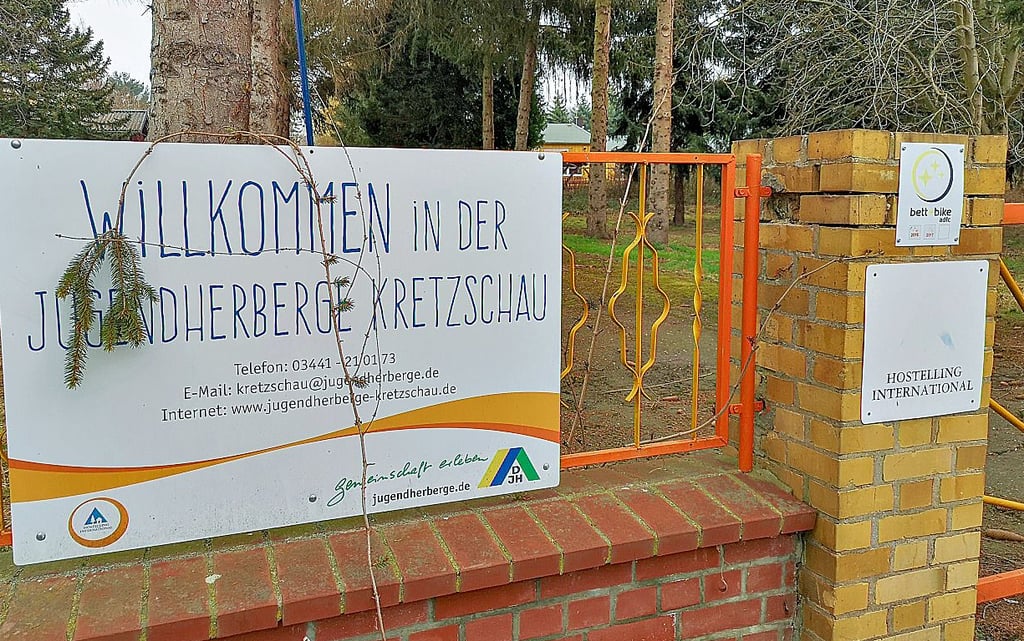 Der Eingangsbereich der Jugendherberge Kretzschau am Donnerstagmorgen. Wird die Einrichtung in Kürze Sammelunterkunft für Geflüchtete?