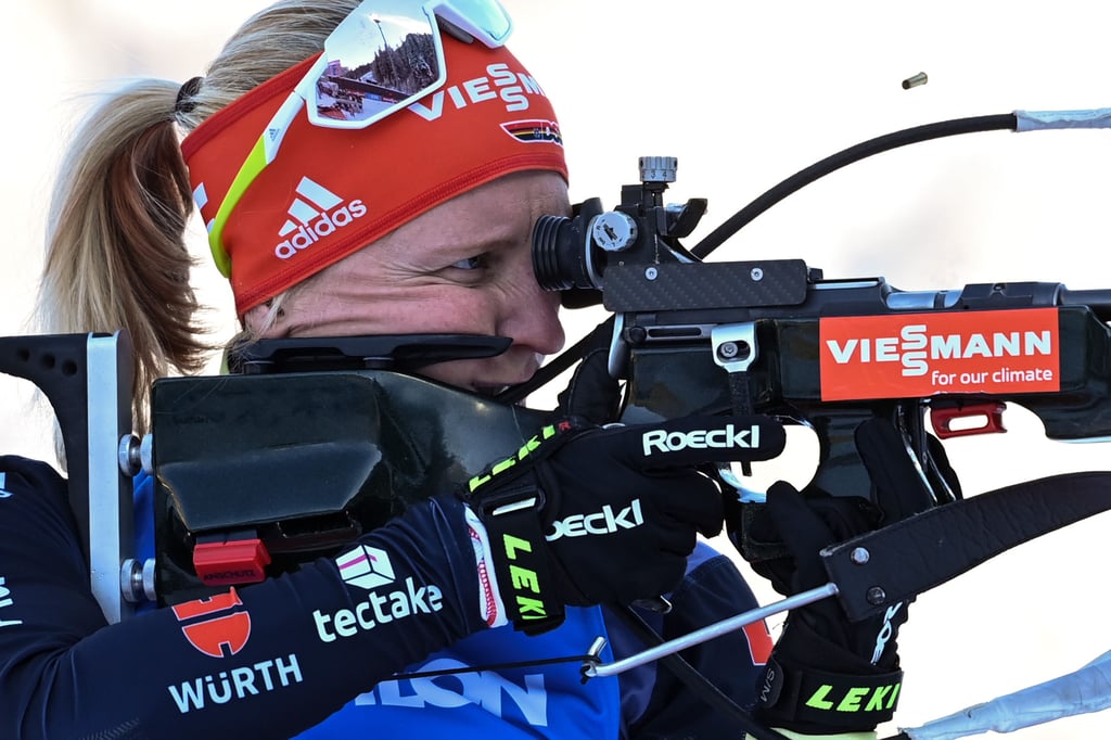 Franziska Hildebrand präsentiert sich beim letzten Biathlon-Weltcup der Saison in Topform. (Archivbild)