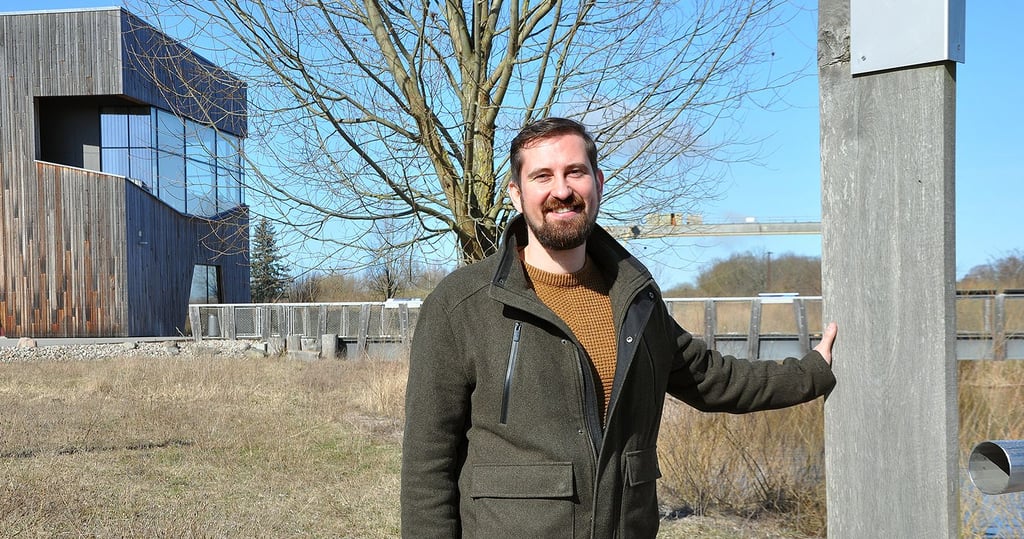 Mathias Bölt ist mit seiner Familie gern am Haus der Flüsse in Havelberg.