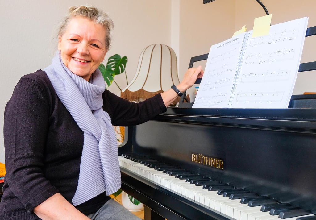 Die Leiterin der Jessener Musikschule, Ute Burkhardt, freut sich, dass im Gebäude an der Kaplaneistraße wieder Stimmung herrscht.