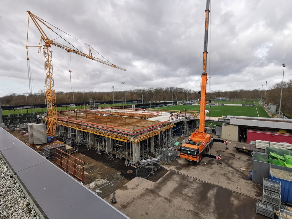 Baustelle bei RB Leipzig.