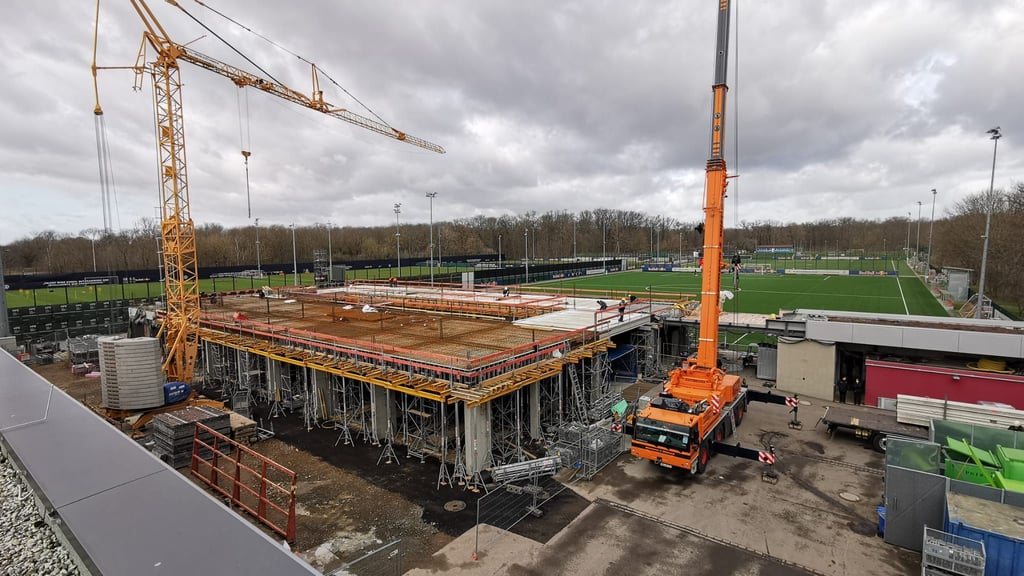 Baustelle bei RB Leipzig.