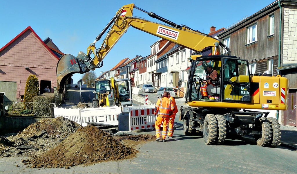 Die Bauarbeiten an der Bergstraße in Benneckenstein haben in dieser Woche erneut begonnen.