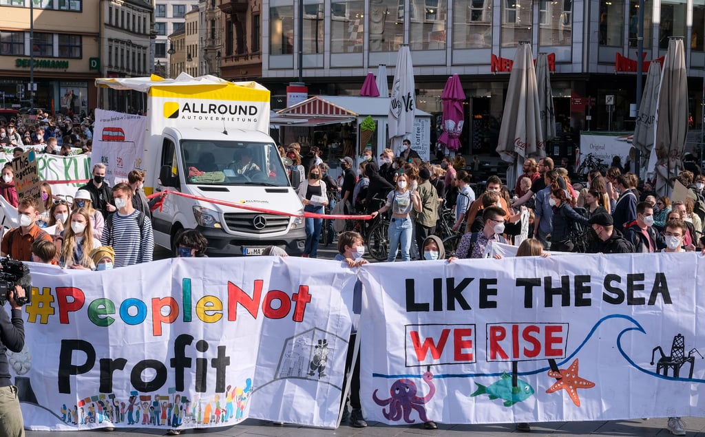 Demonstration für das Klima am Freitag in Halle.