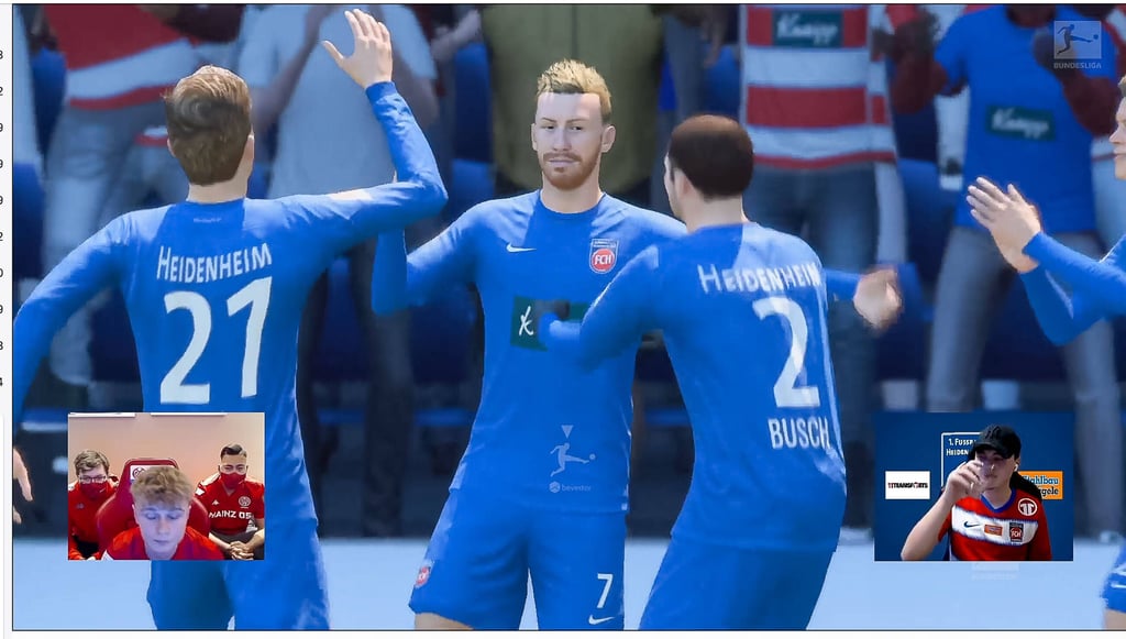 Szene aus einem Spiel des 1. FC Heidenheim von 2020.