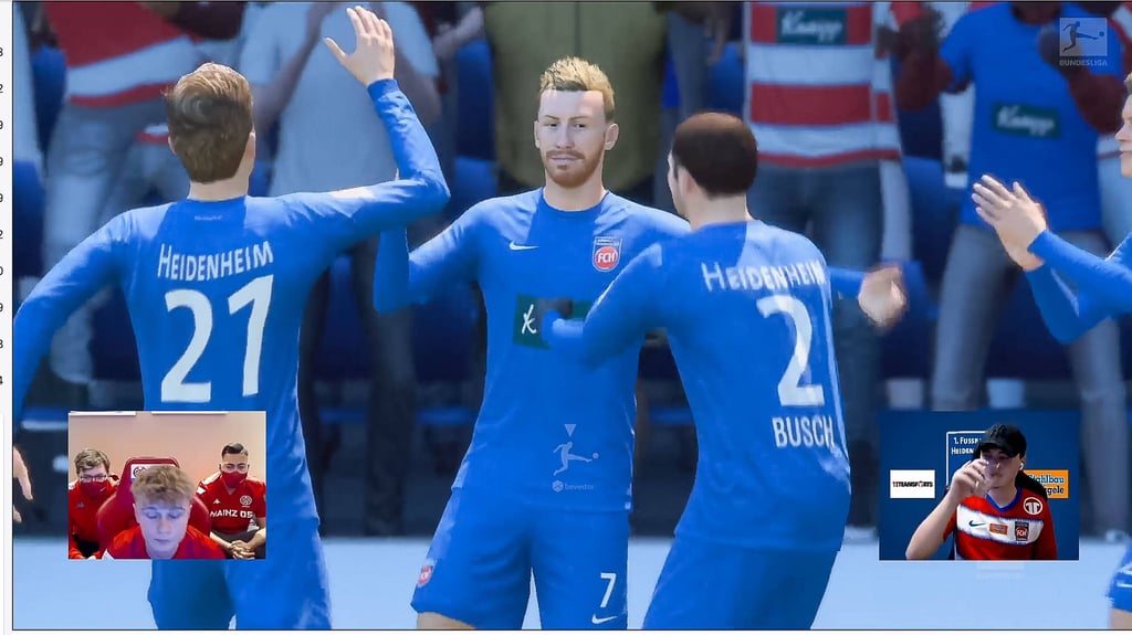 Szene aus einem Spiel des 1. FC Heidenheim von 2020.