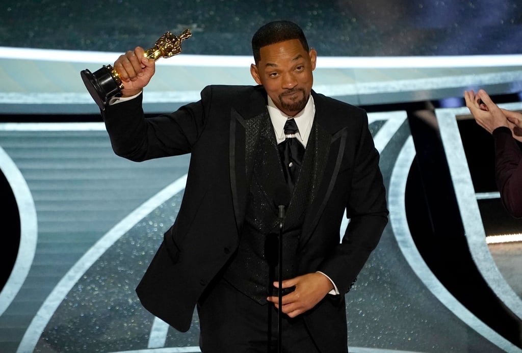 Will Smith nimmt bei der 94. Verleihung der Academy Awards in Hollywood den Preis als bester Schauspieler für seine Rolle in dem Film "King Richard" entgegen.