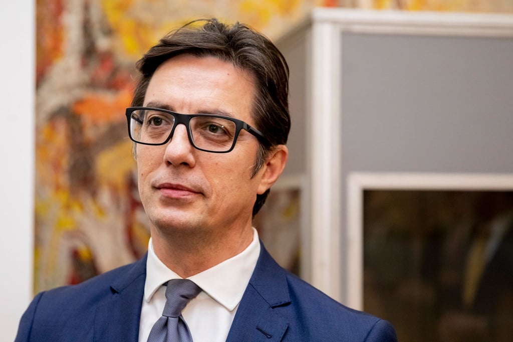 Der Staatspräsident von Nordmazedonien: Stevo Pendarovski.