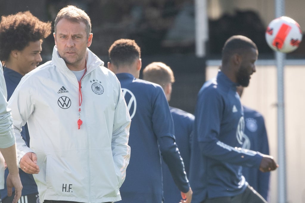 DFB-Coach Hansi Flick beim Abschlusstraining.