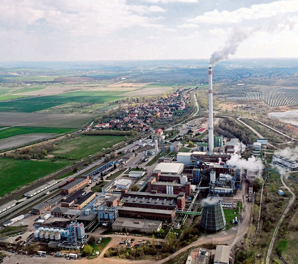 Blick auf das Werksgelände der Romonta GmbH in Amsdorf.
