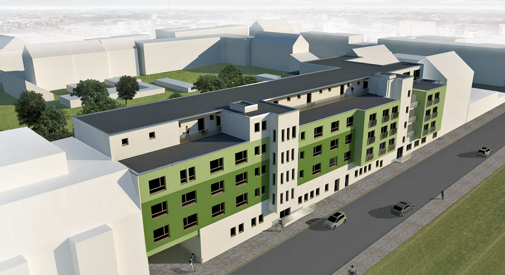 In der Bahrendorfer Straße 18 im Magdeburger Stadtteil Sudenburg entsteht ein Projekt mit Service Wohnen, Tagespflege und Demenzwohnungen sowie ein Projekt zur Pflegeausbildung.