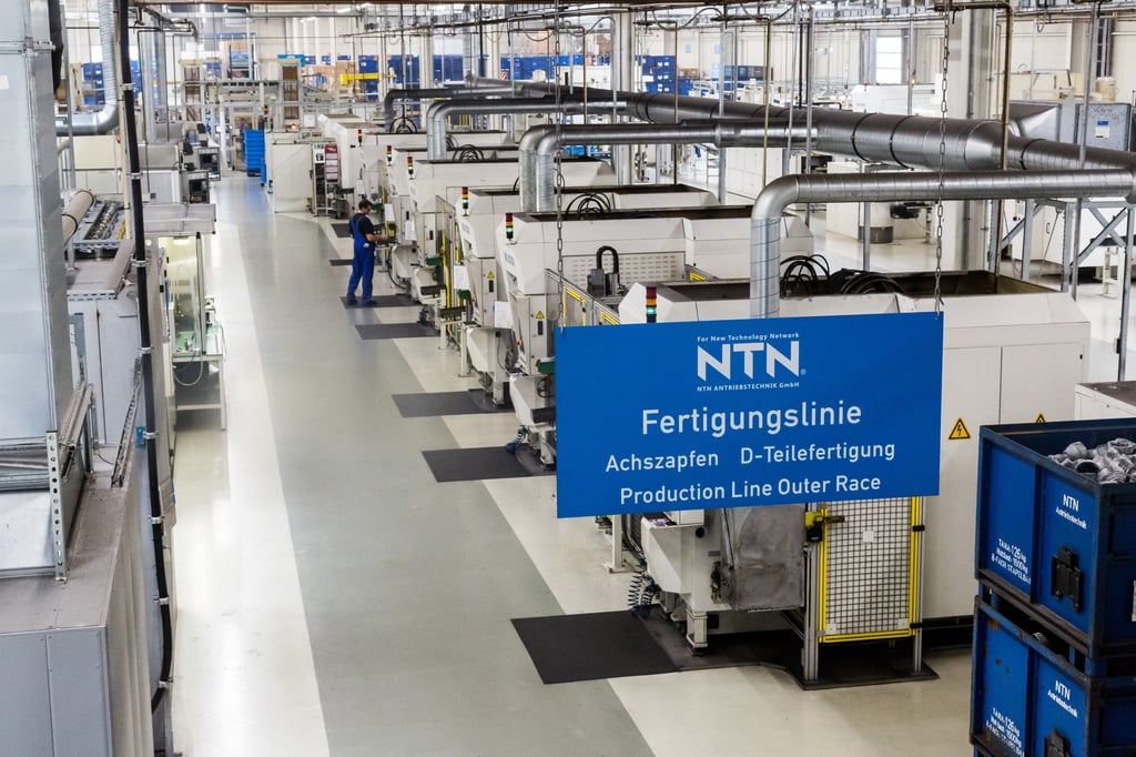 Ein Blick in die Produktionshalle der NTN Antriebstechnik GmbH. Der Betrieb rüstet auf, vor allem auch mit Blick auf die Elektromobilität.