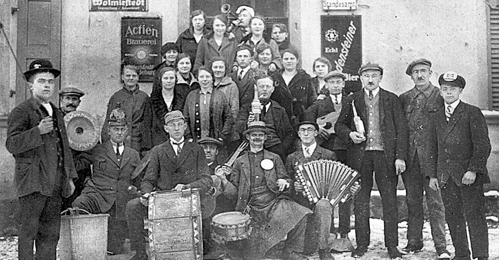 Der Familienverein Samswegen im Jahr 1929.
