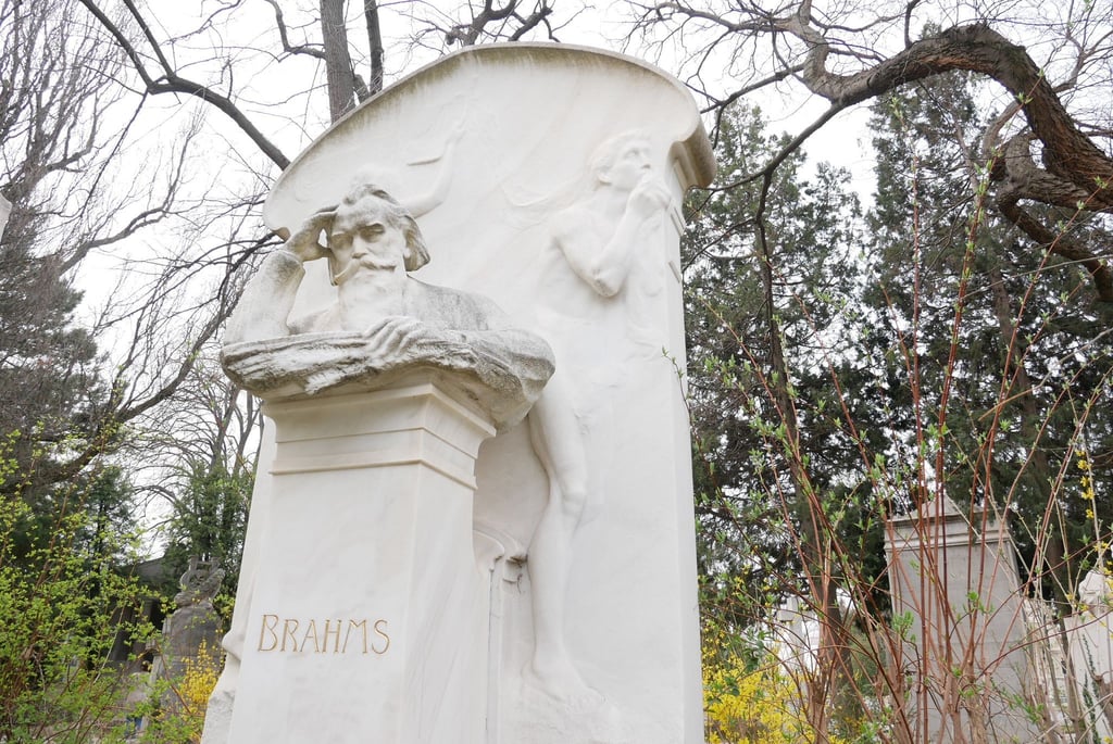 Das Grab des Komponisten Johannes Brahms auf dem Wiener Zentralfriedhof.