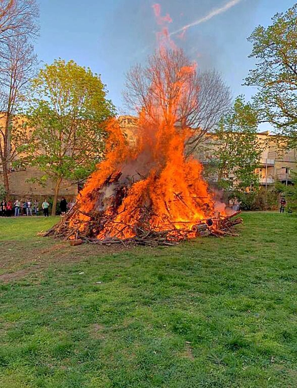Das letzte Osterfeuer loderte im Jahr 2019 in Köthen.