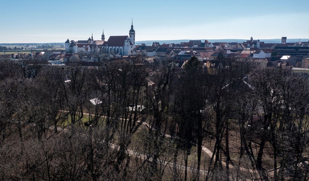 Blick über den Stadtpark, Teil der kommenden Landesgartenschau in Torgau.