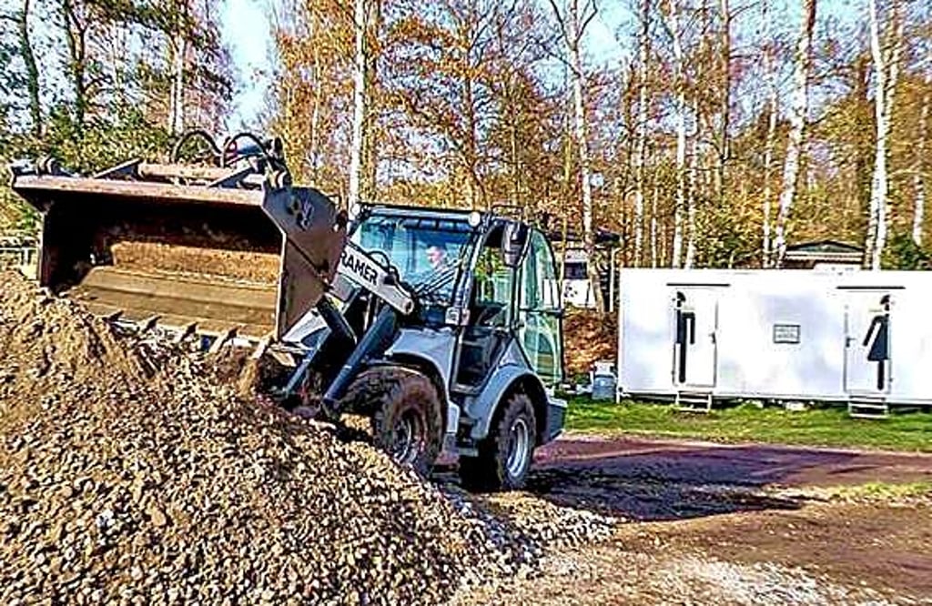 Im November ist vom Sanitärgebäude in Bergwitz noch nichts zu sehen gewesen.