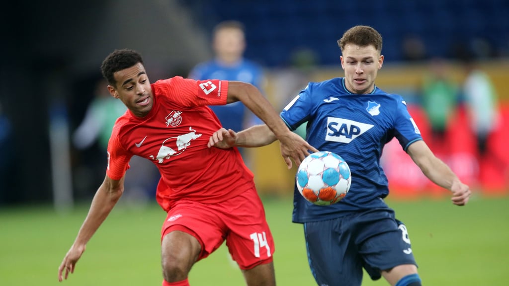 RB-Profi Tyler Adams (l.), hier im Hinspiel gegen 1899 Hoffenheims Dennis Geiger.