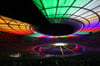 Die EM-Endrunde 2024 findet in Deutschland statt - hier macht der Berliner Olympiastadion schon einmal Werbung.