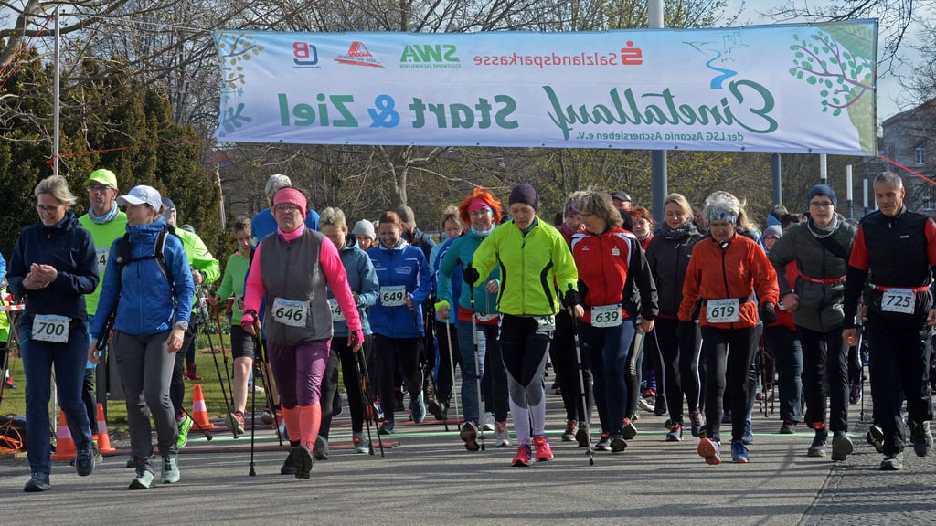 Als erstes gingen beim 41. Einetallauf wieder die Walker und Nordic Walker an den Start.