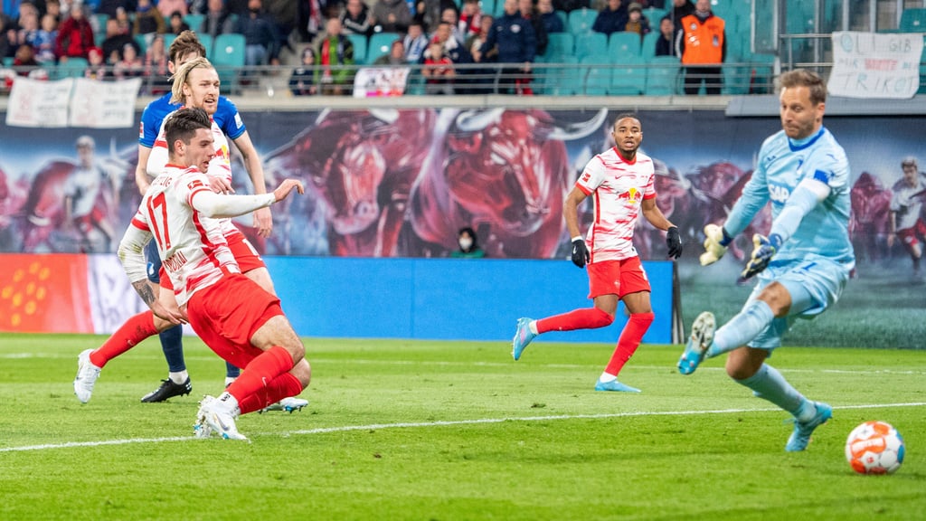 Da lag der Ball im Netz: Dominik Szoboszlai erzielt sein erstes Tor seit Anfang Januar.