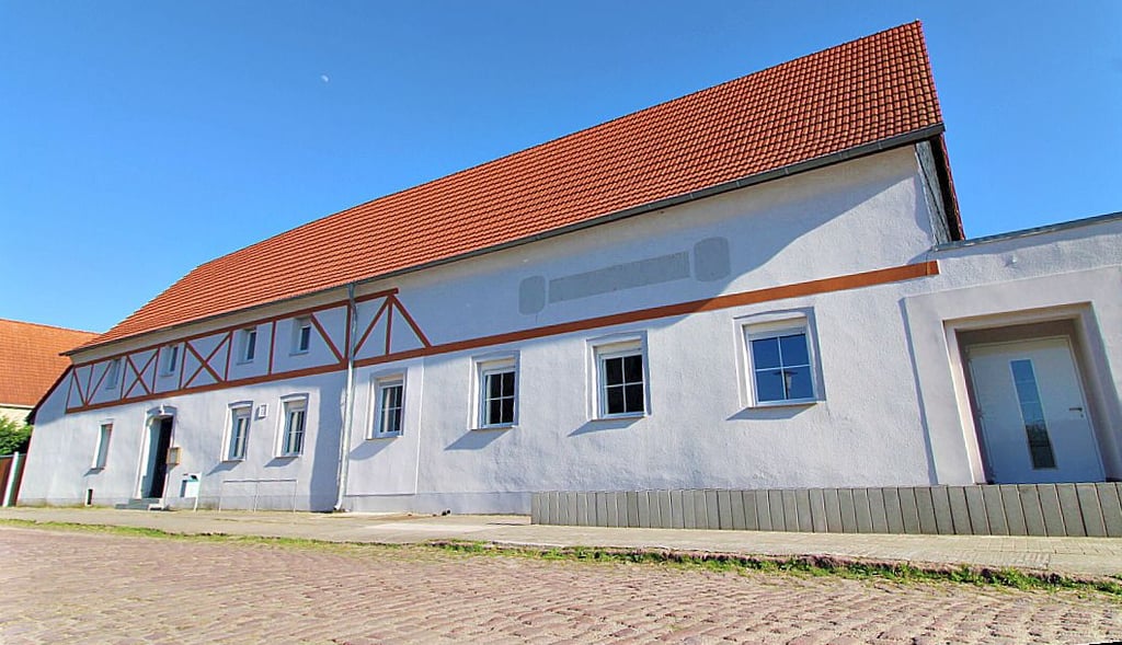 Die Löberitzer Mehrzweckhalle.
