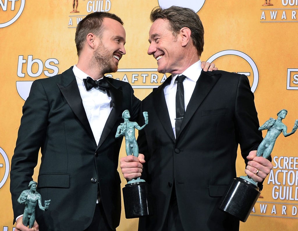 Bryan Cranston (r) und Aaron Paul bei der Verleihung der Screen Actors Guild Awards 2014.