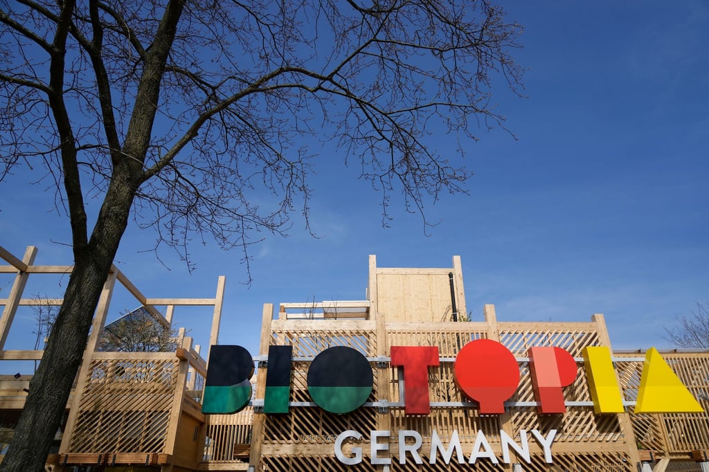 Der deutsche Pavillon „Biotopia“ auf dem Gelände der Floriade.