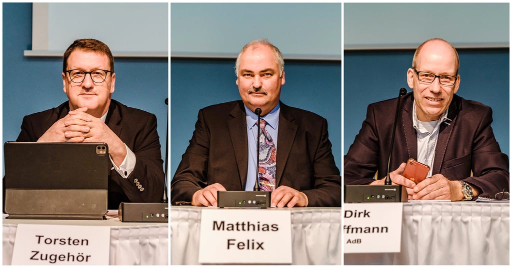 Wer soll Wittenberger Oberbürgermeister werden? Hier die Kandidaten: Torsten Zugehör, Matthias Felix und Dirk Hoffmann.