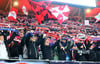 Die RB-Fans fiebern dem DFB-Pokal-Halbfinale am Mittwoch entgegen.