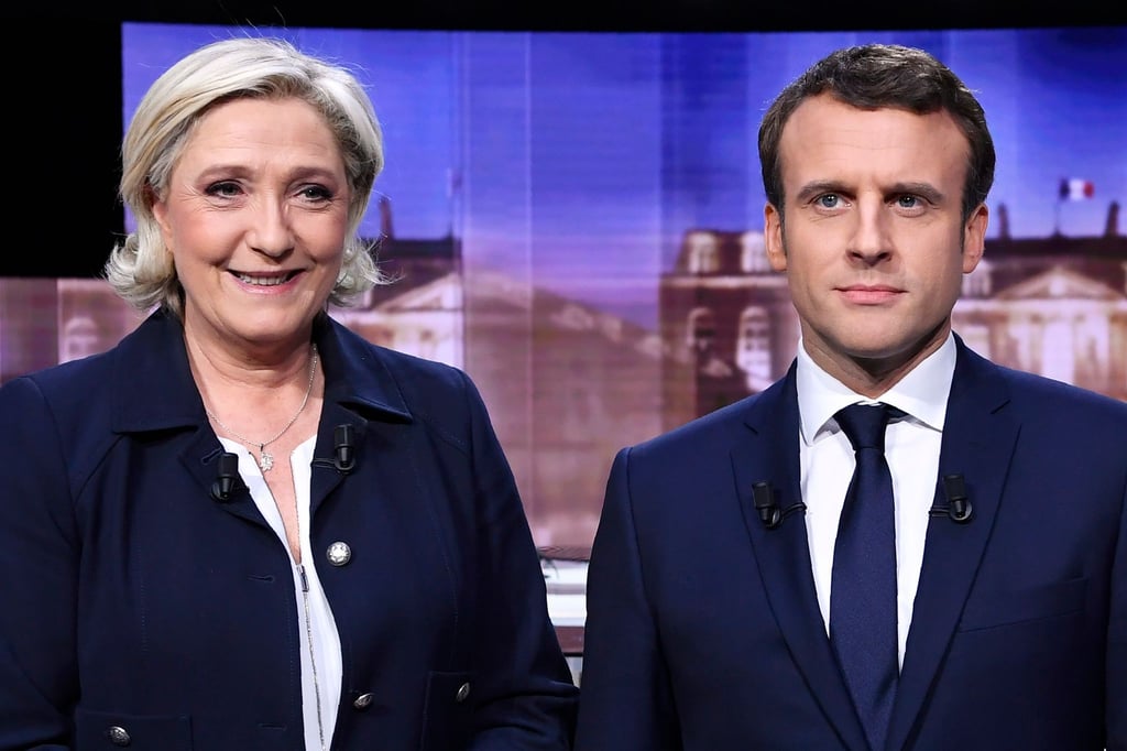 Marine Le Pen und Emmanuel Macron vor dem TV-Duell im Mai 2017. Wird das Aufeinandertreffen diesmal anders verlaufen?