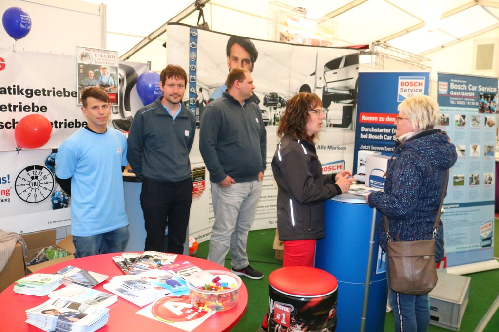 Gewerbefachausstellung 2019: Hier Stand der Firma Bosch Car Service Zerbst.