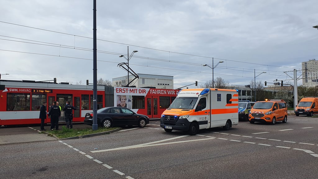 Die Unfallstelle in Halle Neustadt