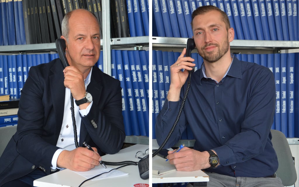Thomas Weise (CDU) und Bastian Sieler (SPD-unterstützt) kandidieren für den Posten des Oberbürgermeisters in Stendal.