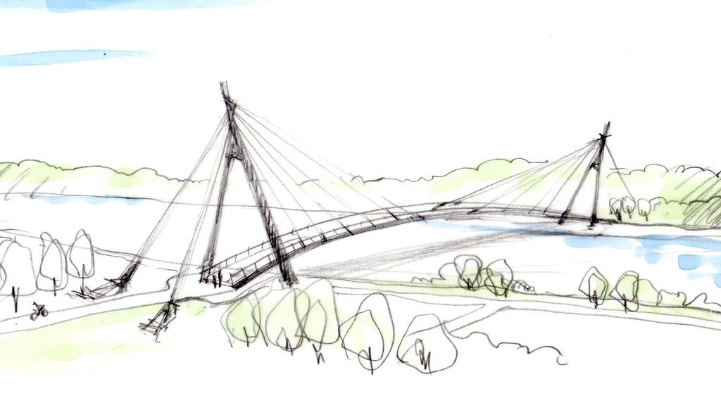 So könnte die Brücke über den Muldestausee aussehen.