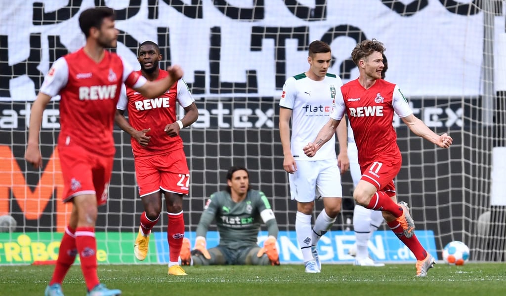 Der Kölner Florian Kainz (r) feiert seinen Treffer zum zwischenzeitlichen 2:0.