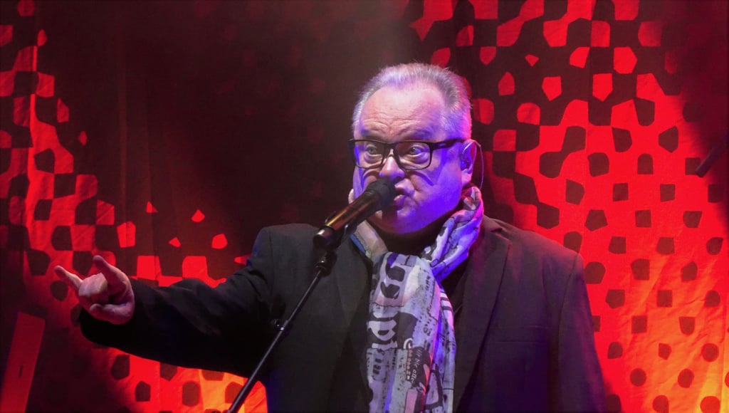 Heinz Rudolf Kunze bei der Tourpremiere in der halleschen Händelhalle.