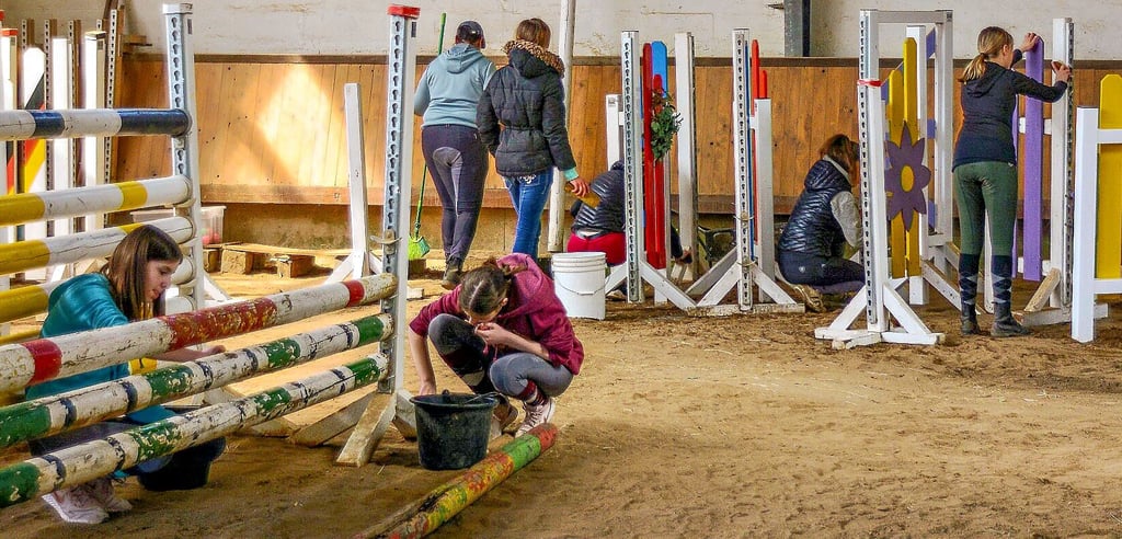 Auch in der Halle des Reitvereins Wanzleben wurde eifrig geputzt.