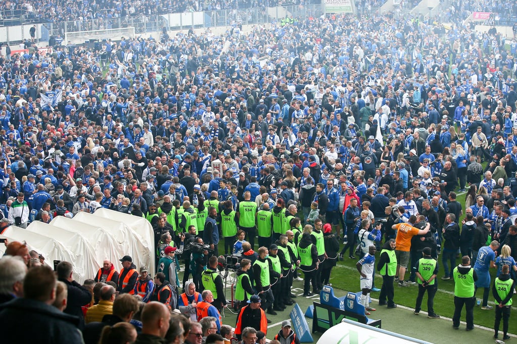 Als der aufstieg geschafft war, kannte der Jubel im Stadion keine Grenzen mehr. eo