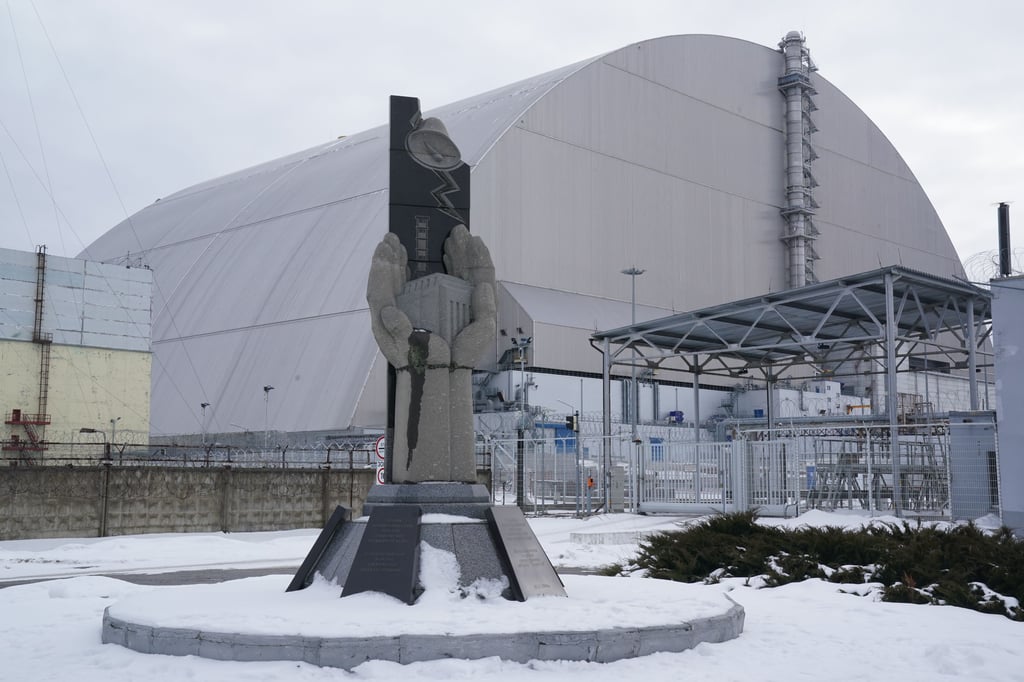 06.02.2022: Die Abdeckung des beschädigten Reaktors im Kernkraftwerk Tschernobyl. Russland hat nach ukrainischen Angaben das ehemalige Atomkraftwerk Tschernobyl erobert.