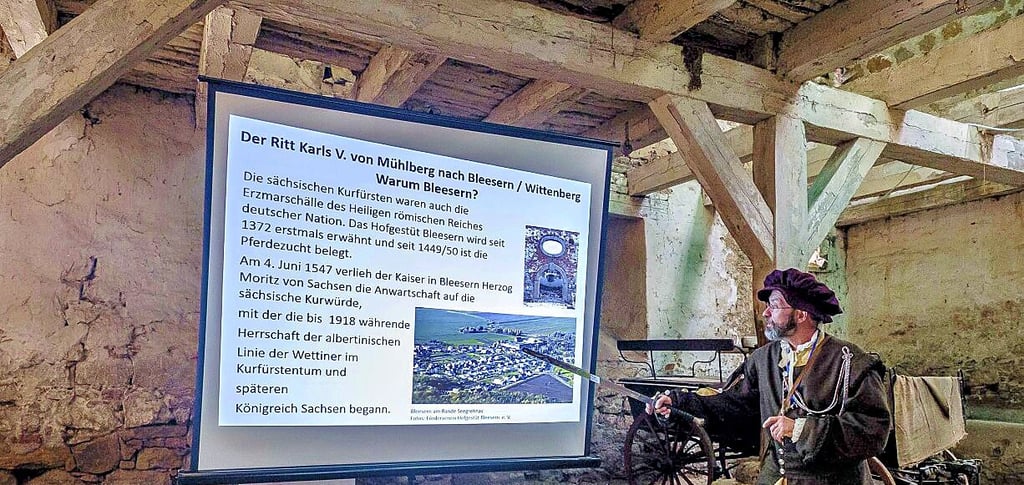 Der Ritt Kaiser Karls V. von Mühlberg nach Bleesern steht in dieser Woche wieder im Mittelpunkt der Fördervereinsaktivität.