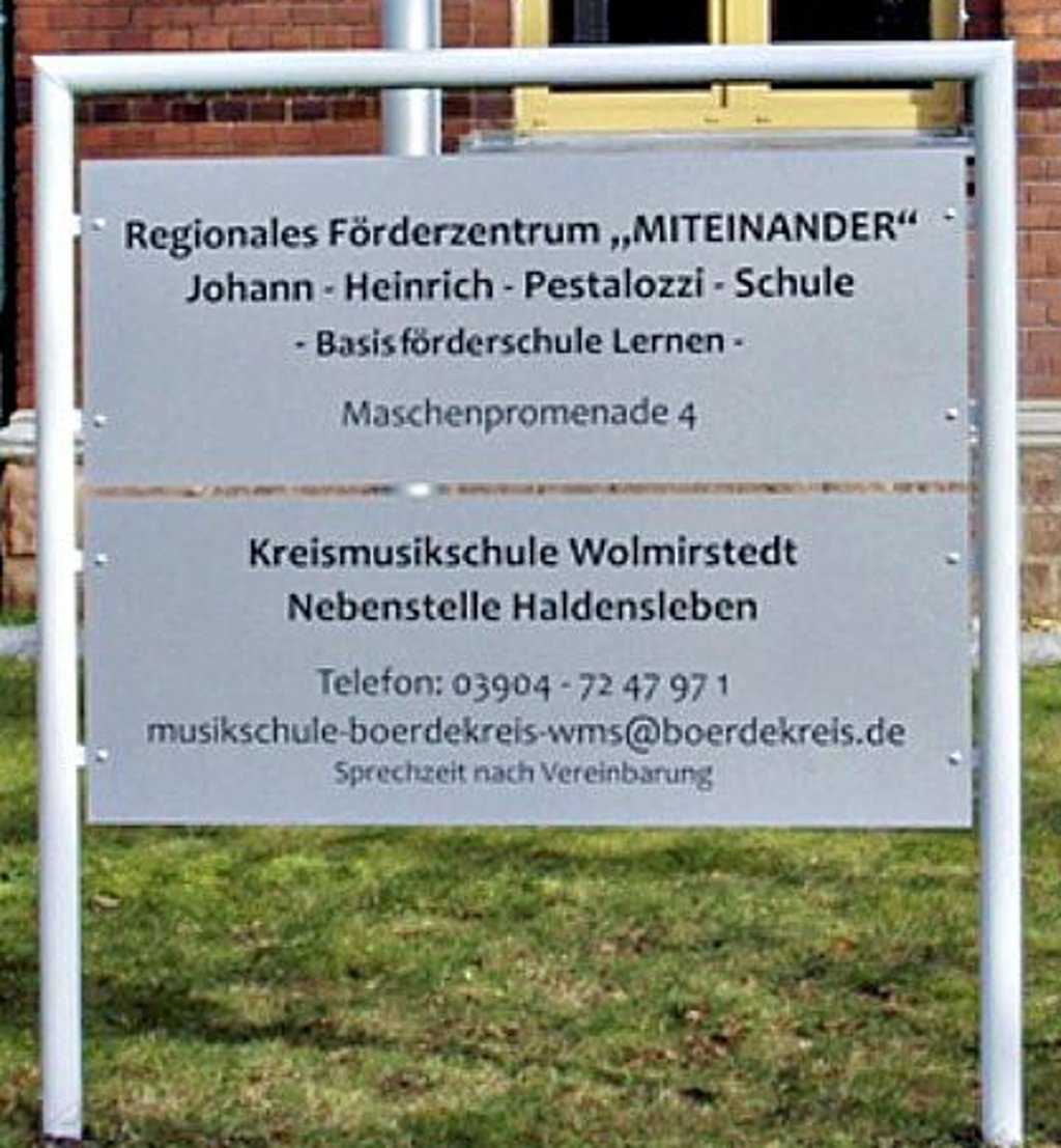 Förderschule und Kreismusikschule in Haldensleben tilen sich ein Gebäude.