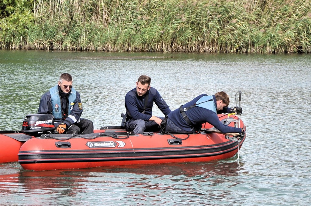Auch auf den Gewässern rund um Werdershausen wurde nach dem Vermissten gesucht.