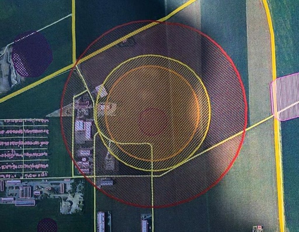 Der Sicherheitsradius, der um die Fundstelle der Bombe bei Halberstadt gezogen wurde, erstreckt sich aufgrund der Größe des Geschosses auf einen 500 Meter-Umkreis.