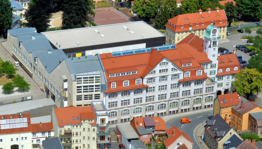 Blick auf den Bestehornpark in Aschersleben.