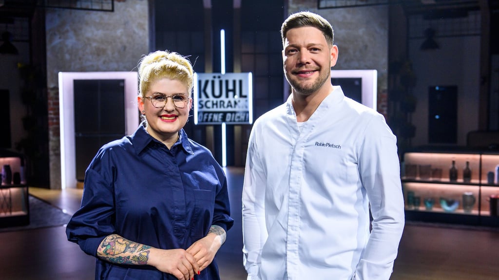 Die beiden Spitzenköche Lisa Angermann aus Leipzig und Robin Pietsch aus Wernigerode bilden in der Sat1-Sendung "Kühlschrank öffne Dich" ein Team.