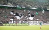 Protest bei Borussia Mönchengladbach zum Start der Saison 2019/20.