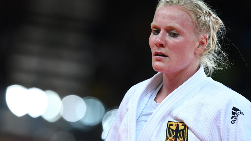 Judoka Luise Malzahn nimmt am Sponsorenlauf im Sportforum Hohenschönhausen teil.