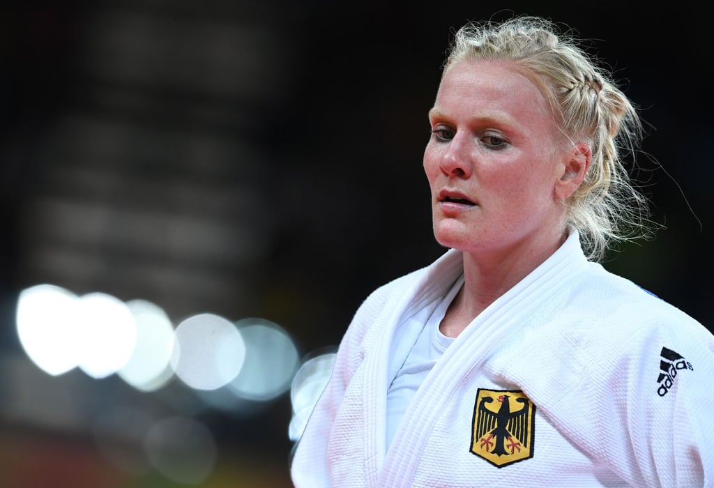 Judoka Luise Malzahn nimmt am Sponsorenlauf im Sportforum Hohenschönhausen teil.
